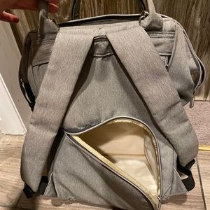 Grey diaper bag